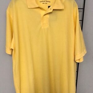 Vertical sports polo shirt classic fit yellow 2x